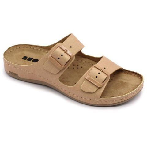 Шльопанці жіночі шкіряні LEON 955 955-beige фото