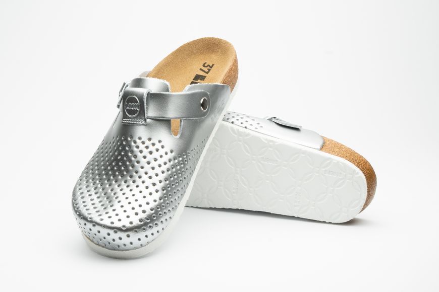 Жіночі сабо LEON 4250 анатомічні, шкіряні, світло-сірі 4250-light-gray-40 фото