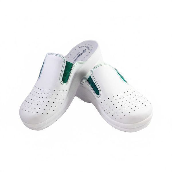 Женские сабо ProMedix 804, анатомические, кожаные, белые pm1804-40 фото