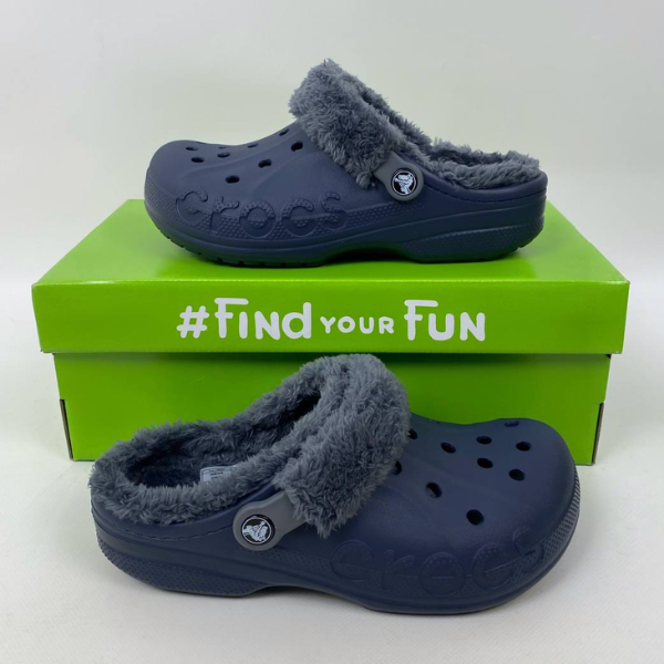 Кроксы Baya Lined Fuzz Strap Navy/Grey 36 размер BayaLinedNavyM4-W6 фото