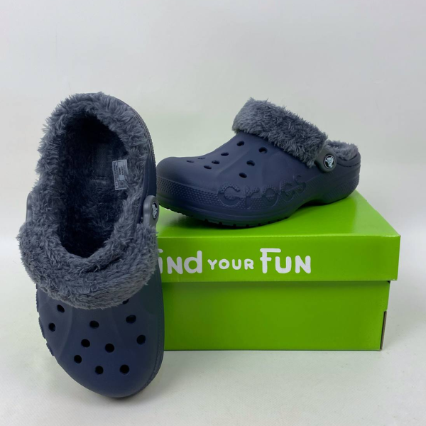 Кроксы Baya Lined Fuzz Strap Navy/Grey 36 размер BayaLinedNavyM4-W6 фото