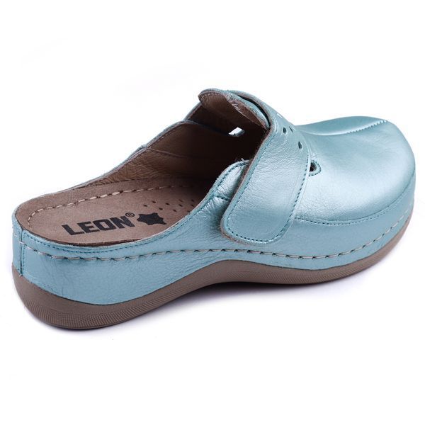Медичні жіночі сабо LEON 902, анатомічні, шкіряні, бірюзові 902-turquoise-38 фото