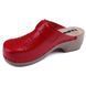 Женские сабо LEON 161, анатомические, кожаные, красные 161-red фото 3